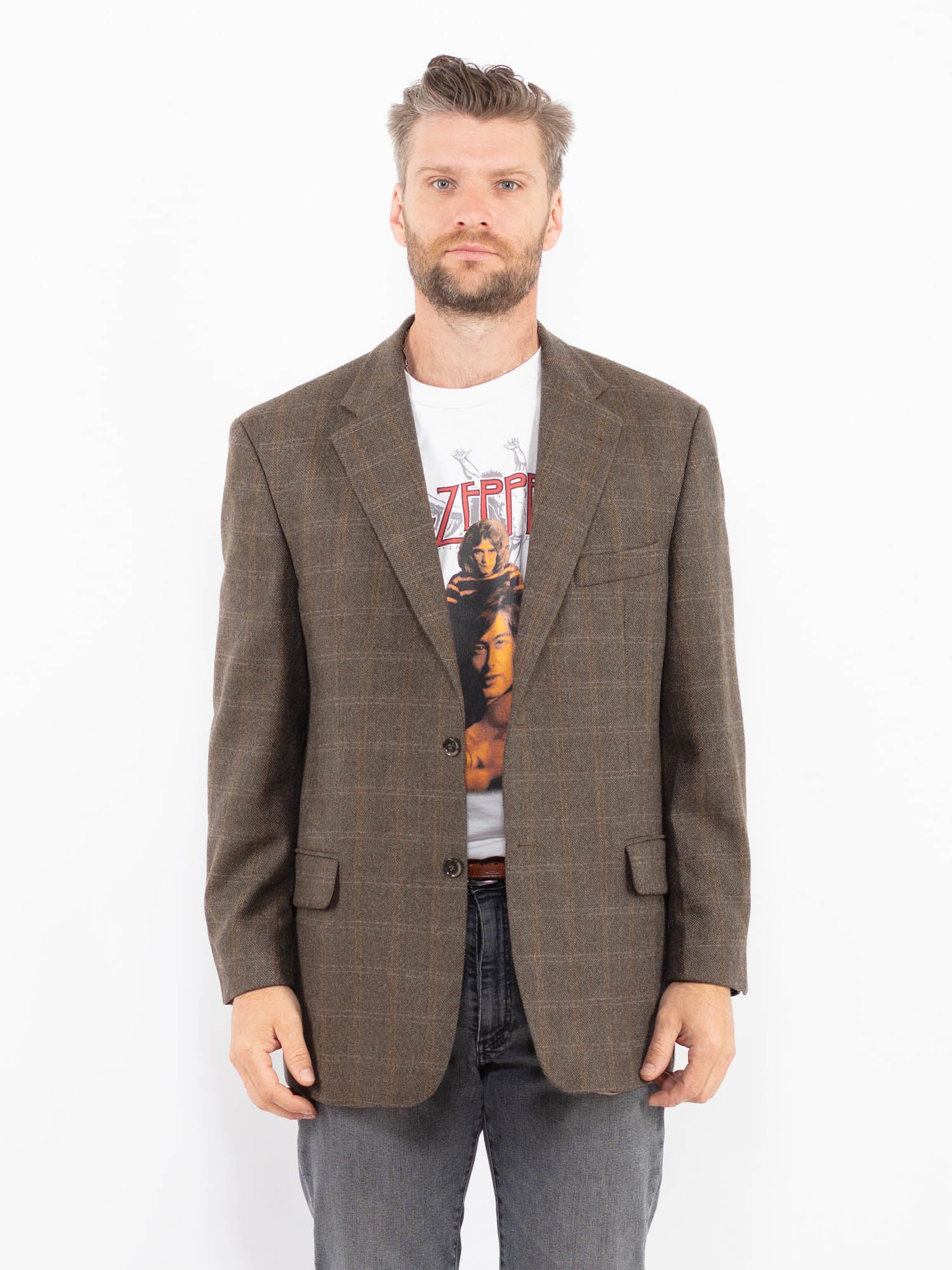 Online Vintage Store | Vintage 90's Men Wool Blazer Jacket in