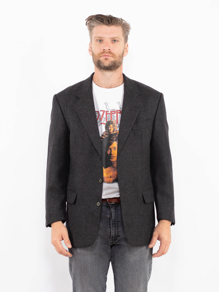 Vintage 90's Men Wool Blend Blazer in GrayZ2332