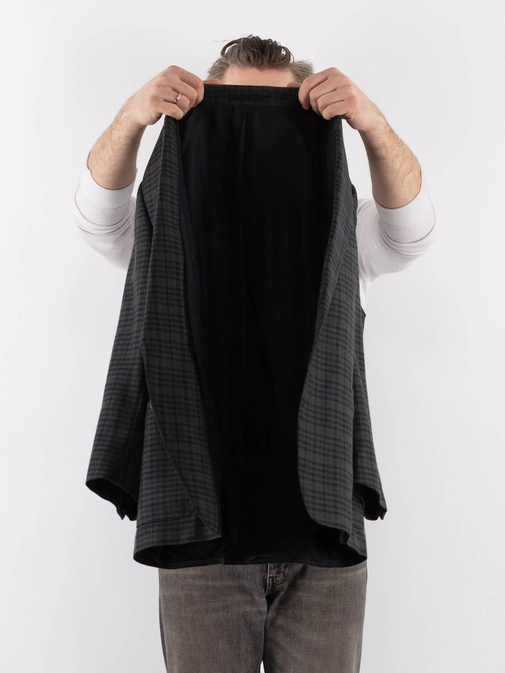 Vintage 90's Men Wool Blazer Jacket in BlueZ1061