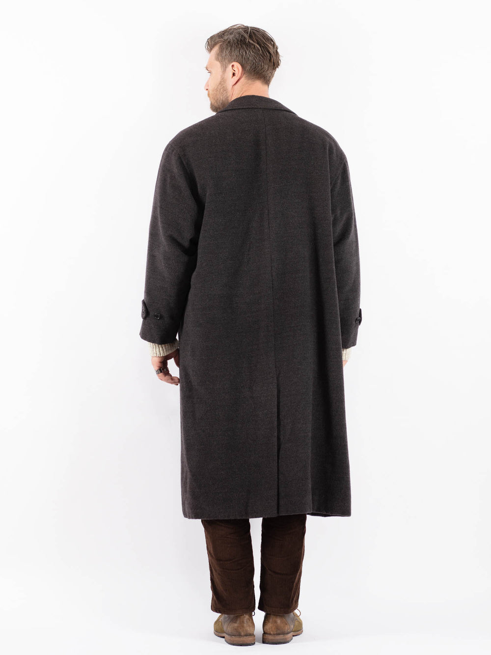 Vintage 90's Men Wool Coat in GrayZ1588