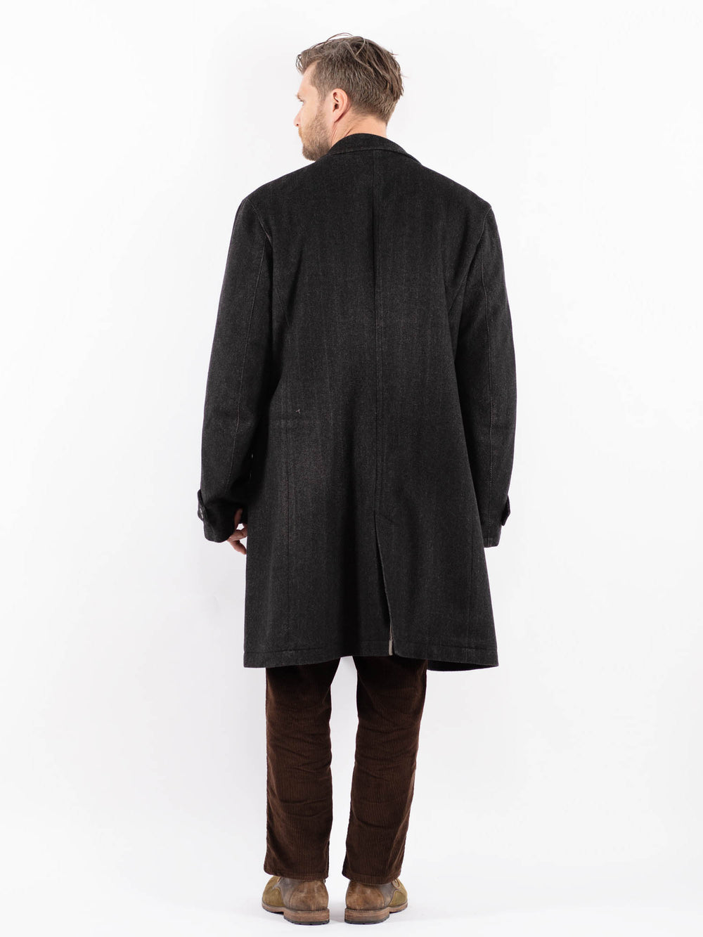 Vintage 90's Men Wool Blend Coat in GrayZ1594