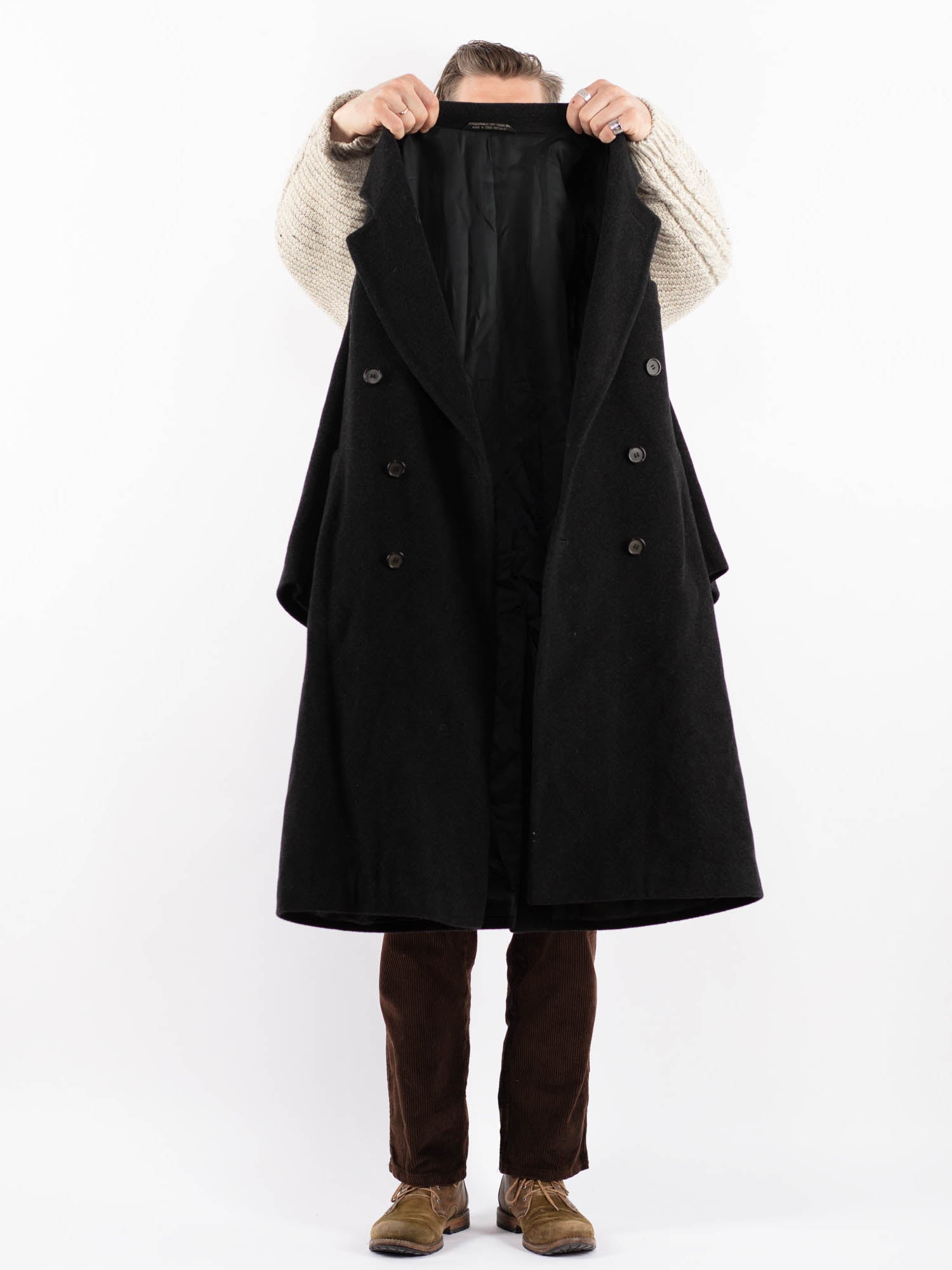 Online Vintage Store | Vintage 90's Men Cashmere Wool Blend Coat