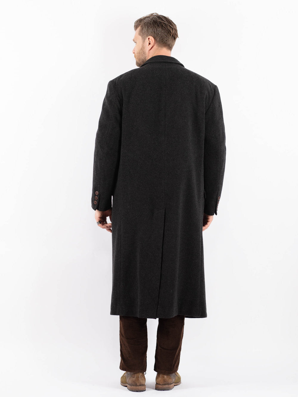 Vintage 90's Men Wool Blend Coat in GrayZ1617