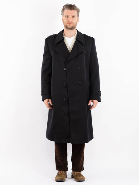 Online Vintage Store | Vintage 90's Men Wool Blend Trench Coat in