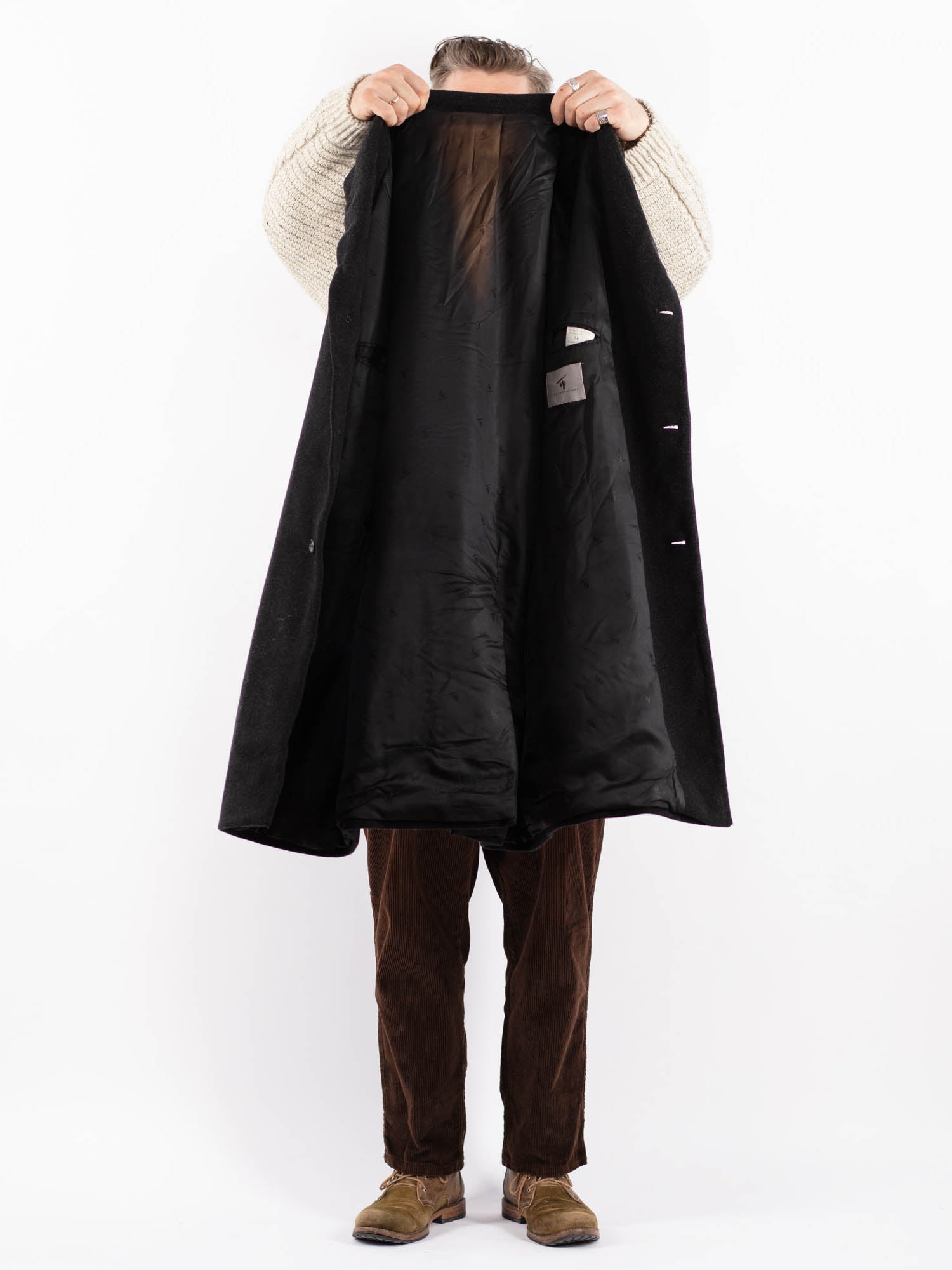 Online Vintage Store | Vintage 90's Men Wool Blend Coat in
