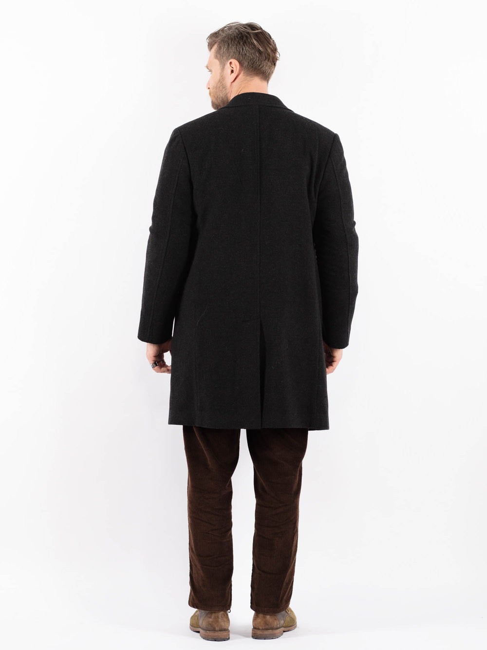 Vintage 90's Men Wool Blend Coat in GrayZ1629