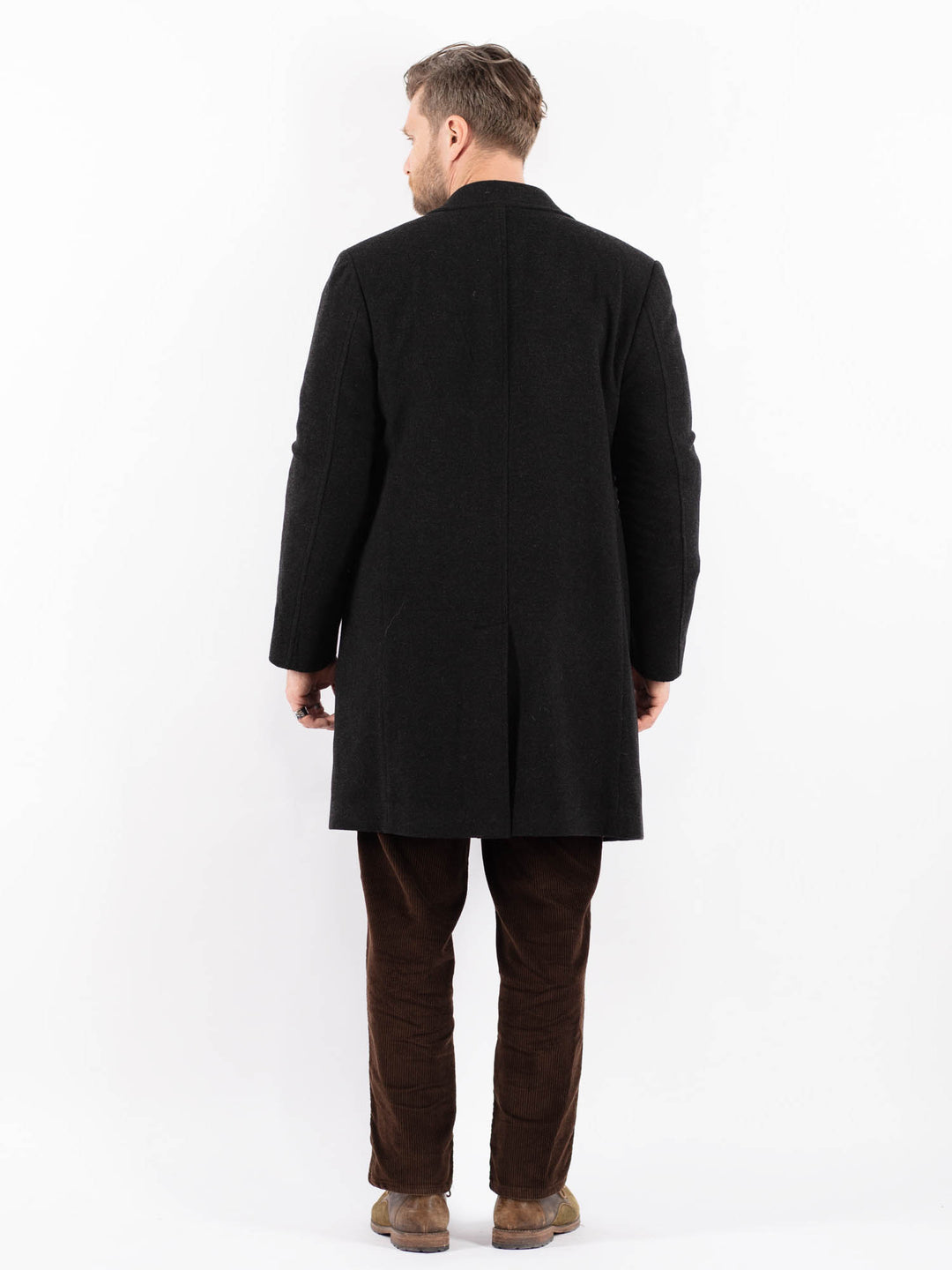 Vintage 90's Men Wool Blend Coat in GrayZ1629