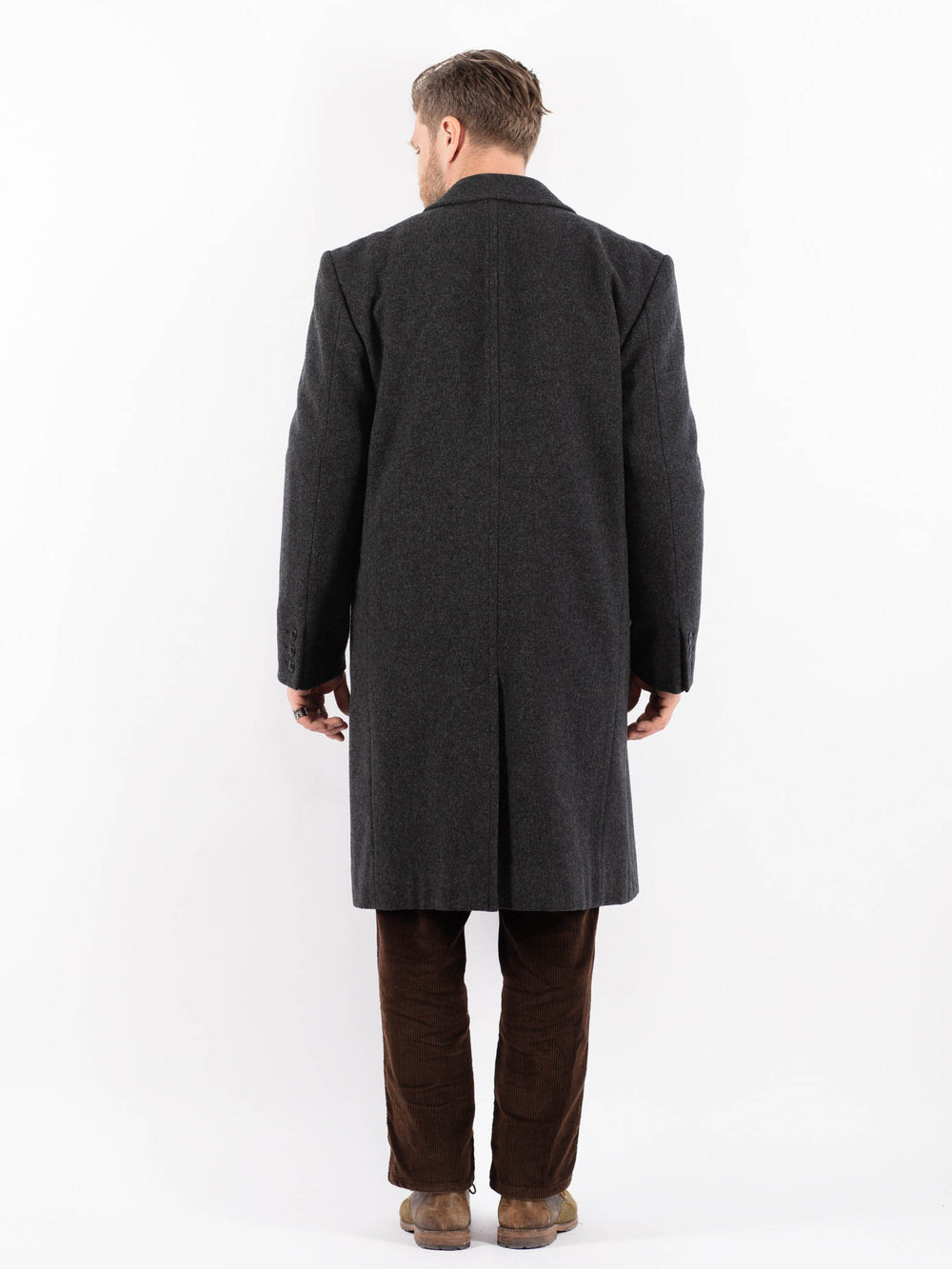 Vintage 90's Men Wool Blend Coat in GrayZ1632