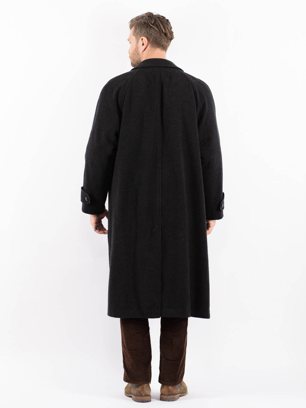 Vintage 90's Men Wool Blend Coat in GrayZ1637