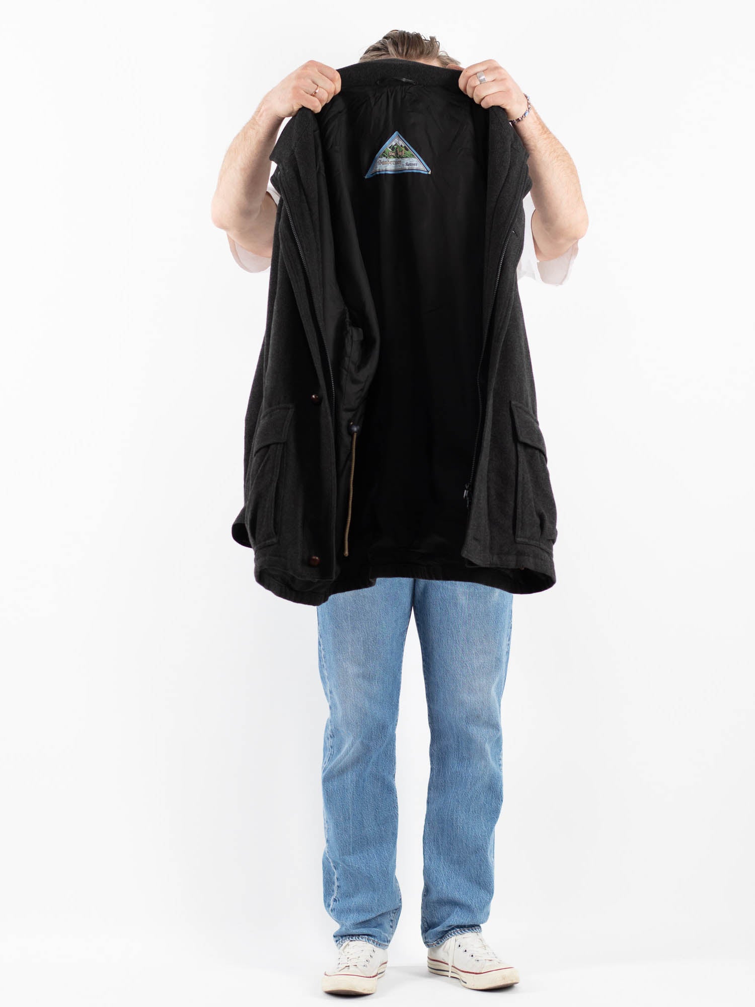 Online Vintage Store | Vintage 90's Men Wool Blend Coat in Gray Online Vintage Store | Vintage 90's Men Wool Blend Coat in Gray