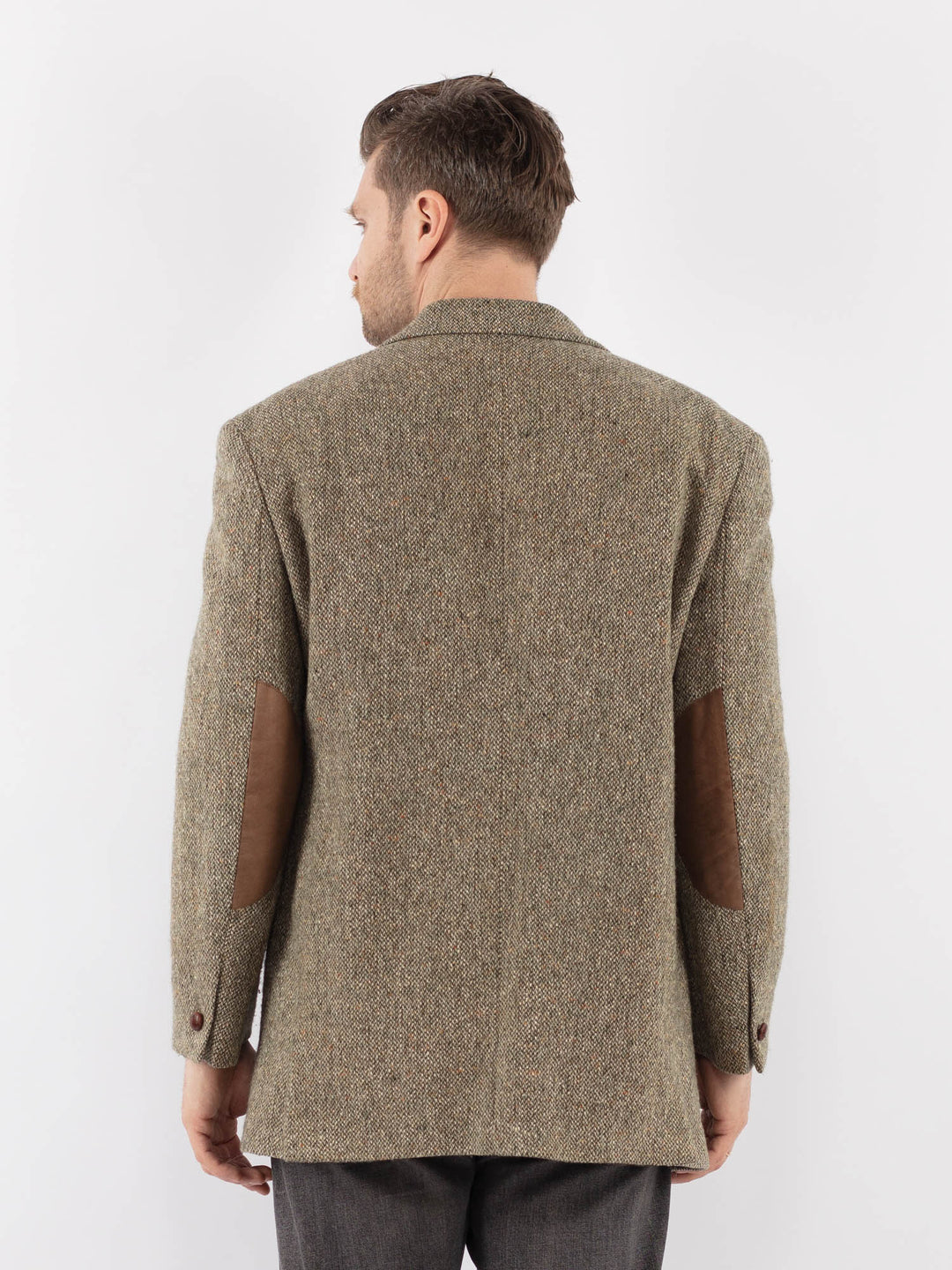 Vintage 90's Men Wool Blend Blazer Jacket in Light Green