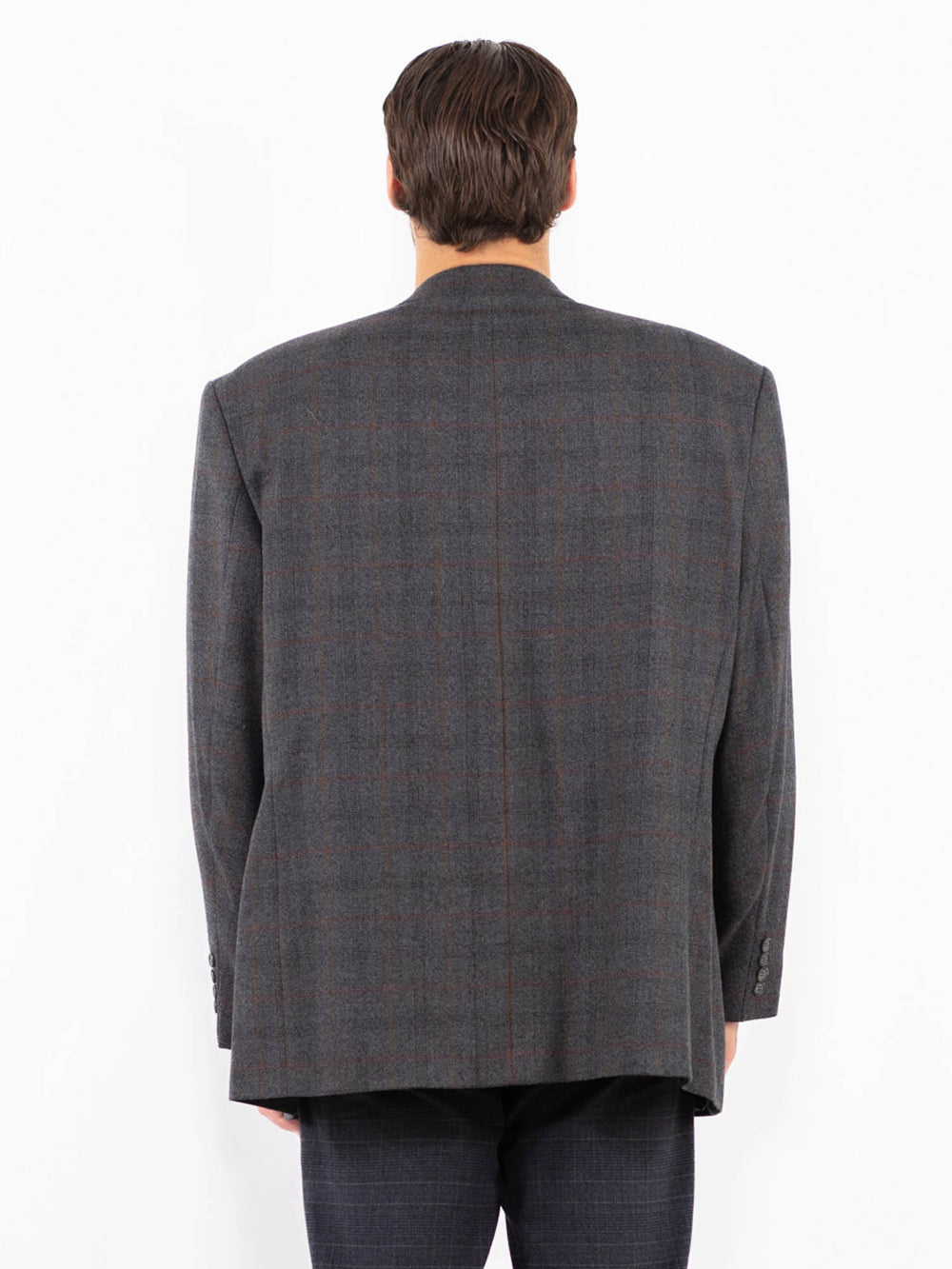Vintage 90's Men Wool Blazer Jacket in BlueZ2420