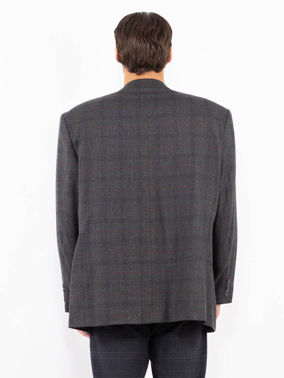 Vintage 90's Men Wool Blazer Jacket in BlueZ2420