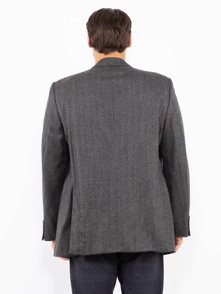 Vintage 90's Men Wool Blazer Jacket in GrayZ2426