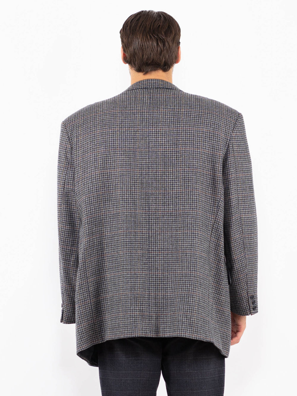 Vintage 90's Men Wool Blazer Jacket in GrayZ2431