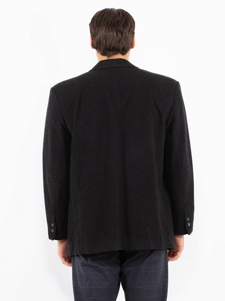 Vintage 90's Men Wool Blend Blazer Jacket in GrayZ2442