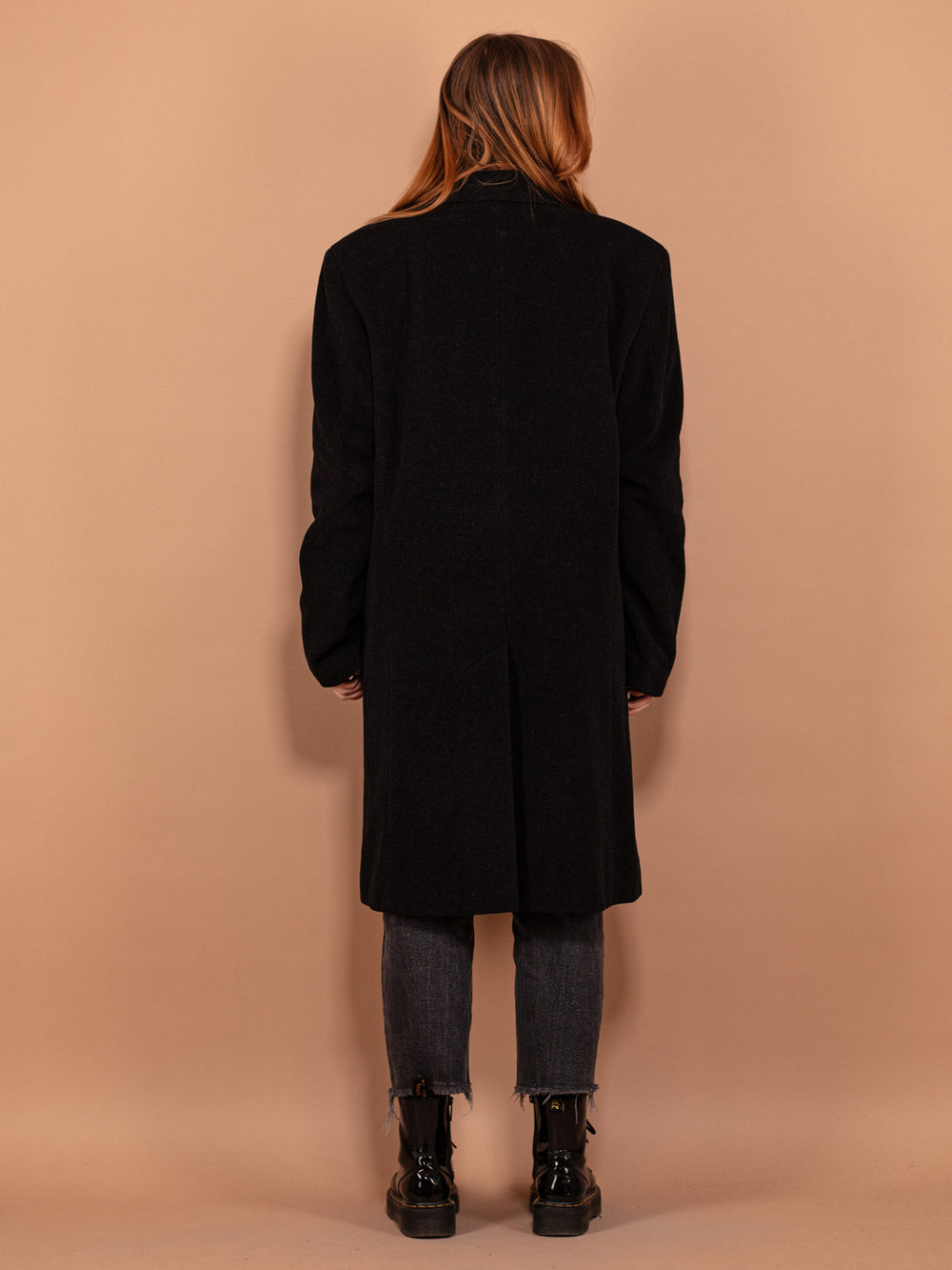 Vintage 90's Women  Cashmere and Wool Blend Coat in Gray - NorthernGrip