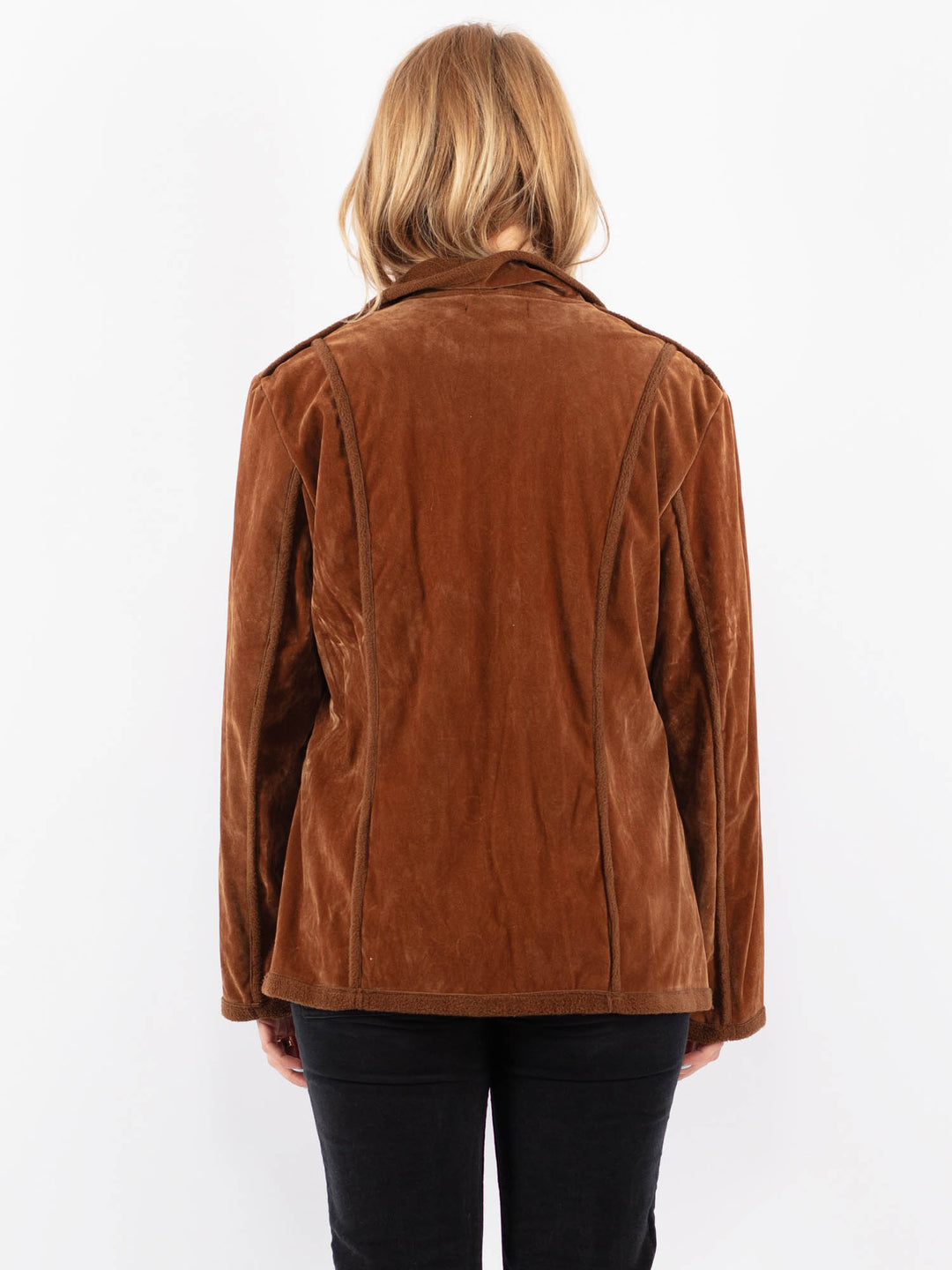 Vintage 90's Women Sherpa Jacket in BrownV9716