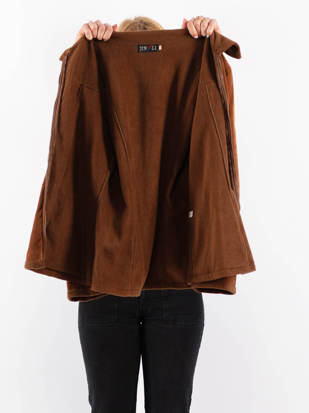 Vintage 90's Women Sherpa Jacket in BrownV9716