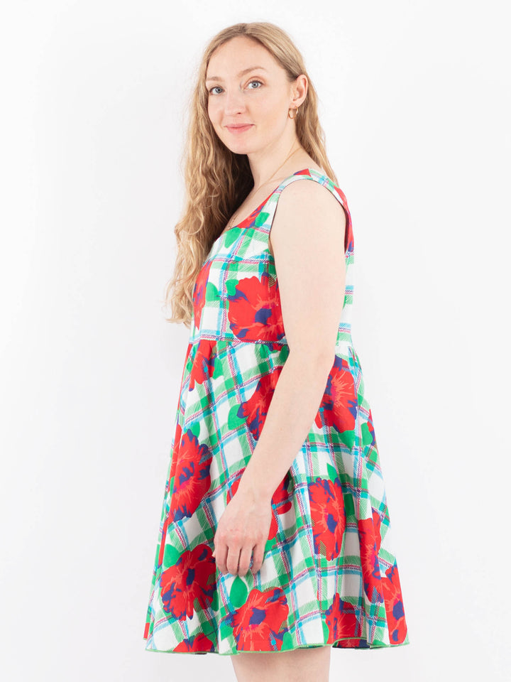 Vintage 90's Women Yves Saint Laurent Floral Dress