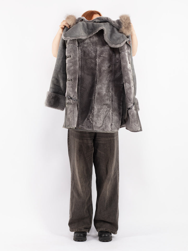 Vintage 90's Women Sheepskin in Gray