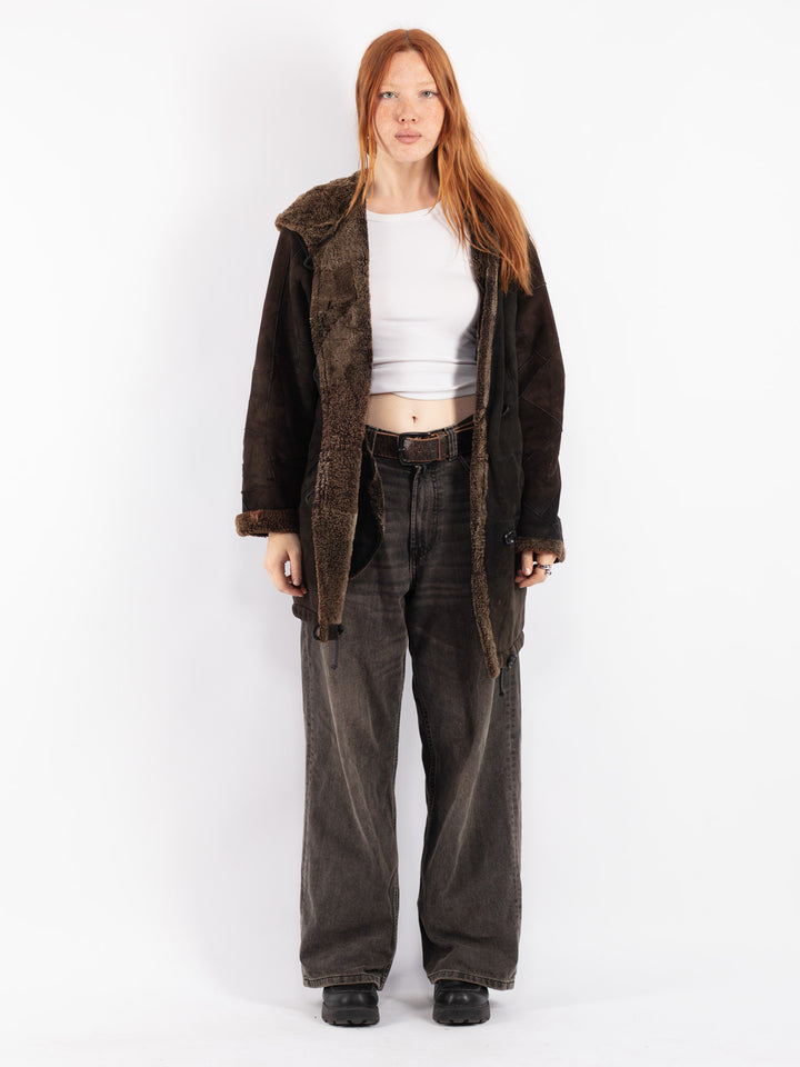 Vintage 90's Women Sheepskin in Brown