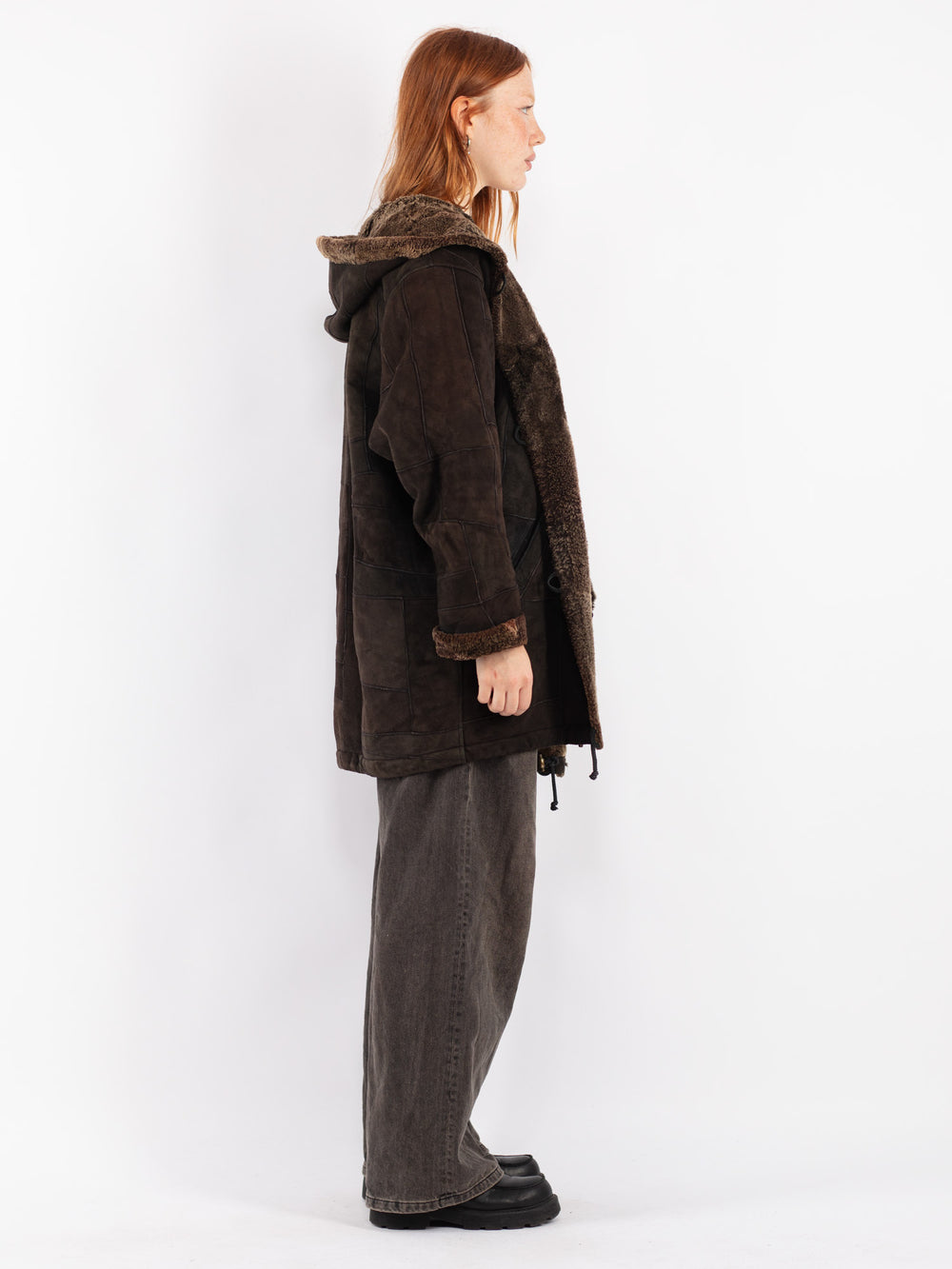 Vintage 90's Women Sheepskin in Brown