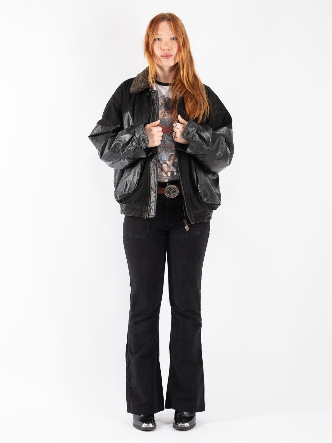 Vintage 90's Women Leather in Black