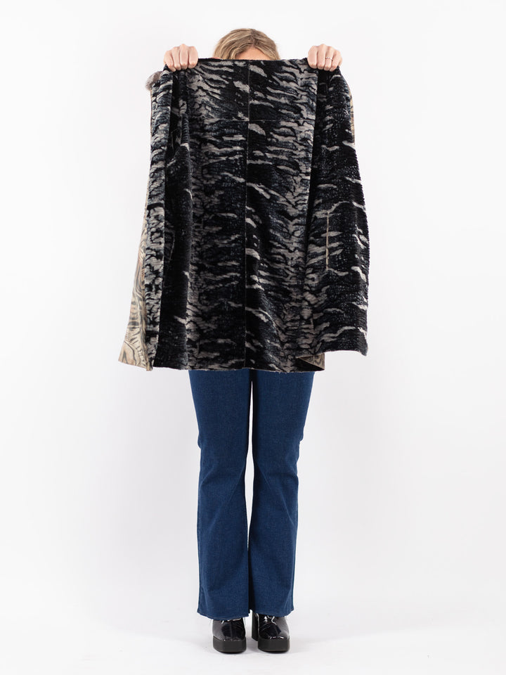 Vintage 90's Women Sherpa Coat in Multi