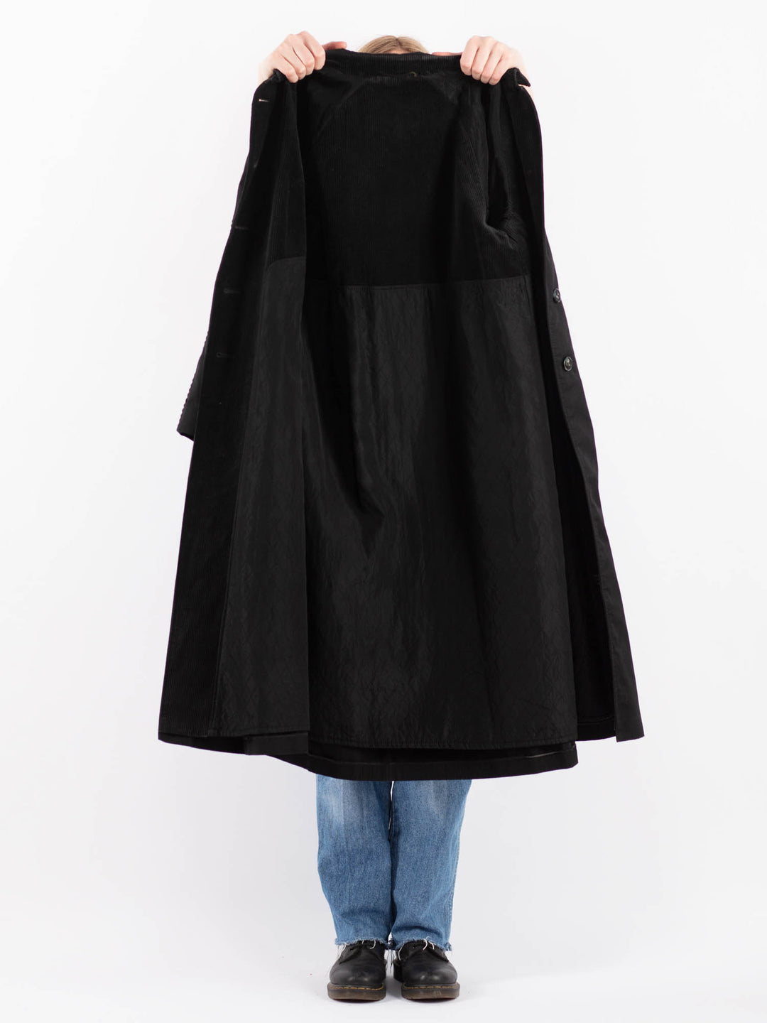 Vintage 90's Women Mac Coat in BlackV9451