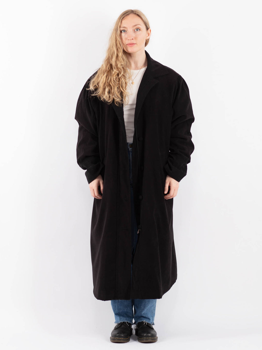 Vintage 90's Women Mac Coat in BlackV9453