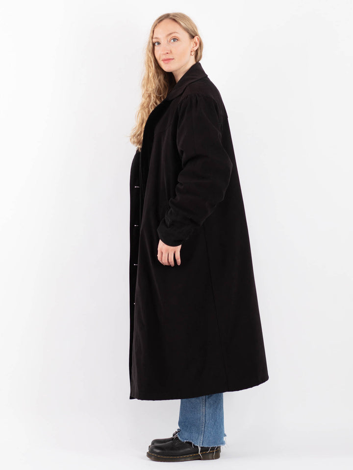 Vintage 90's Women Mac Coat in BlackV9453