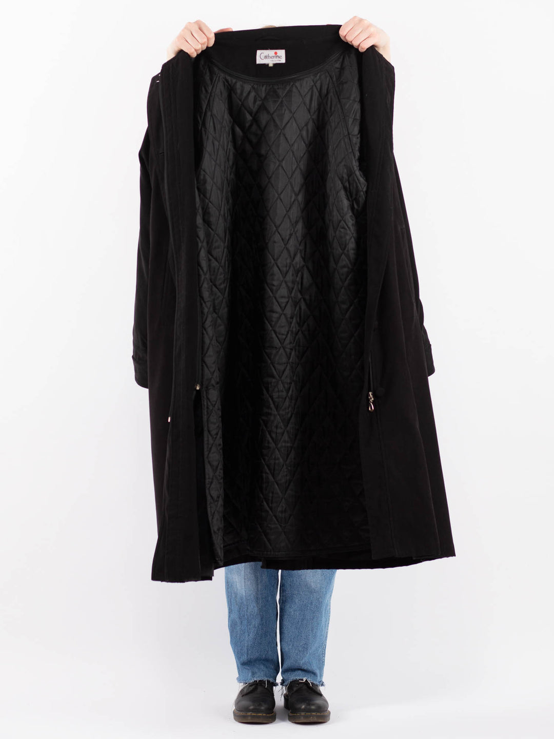 Vintage 90's Women Mac Coat in BlackV9453