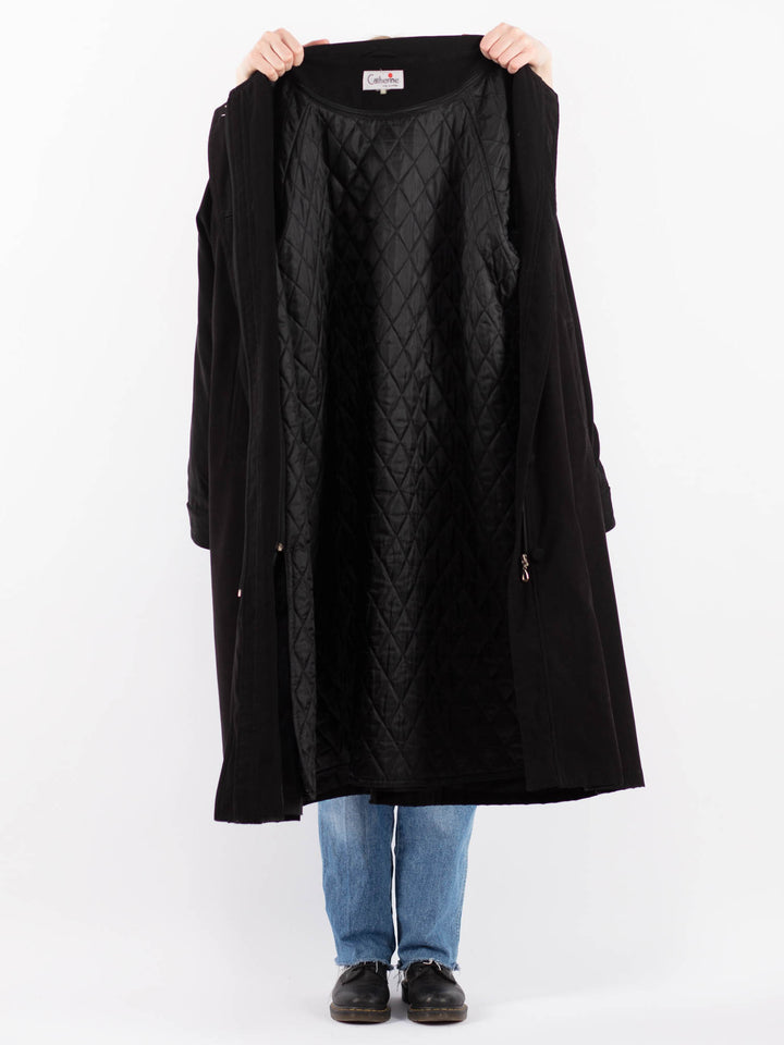 Vintage 90's Women Mac Coat in BlackV9453