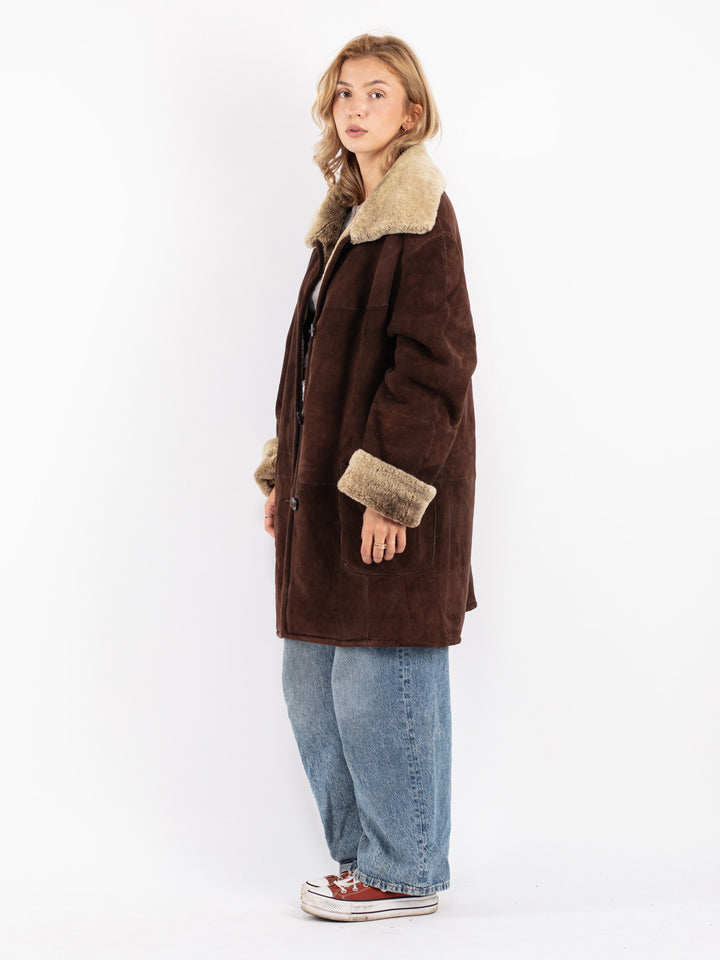 Vintage 90's Women Coat in Brown