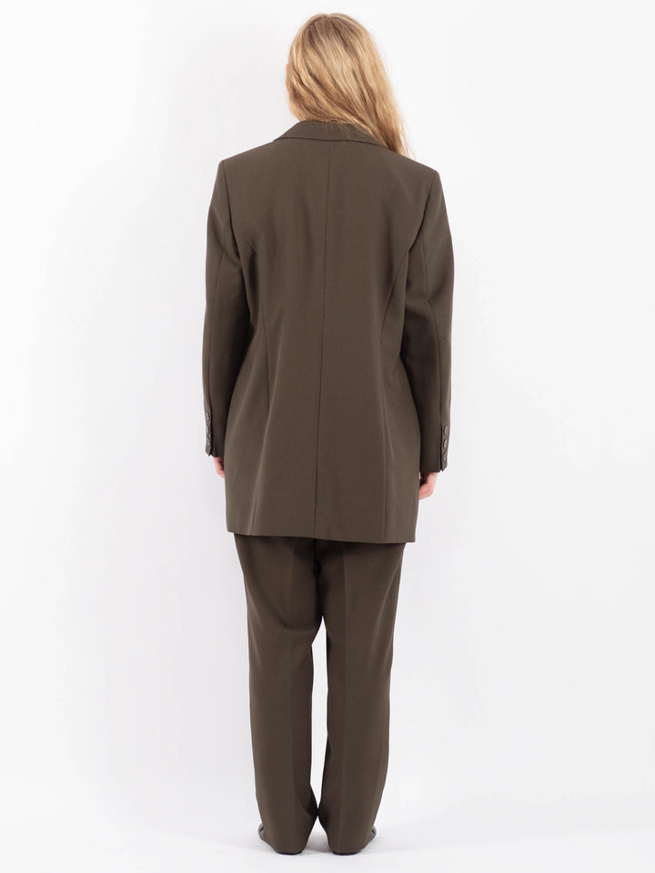 Vintage 90's Women Pantsuit in Brown