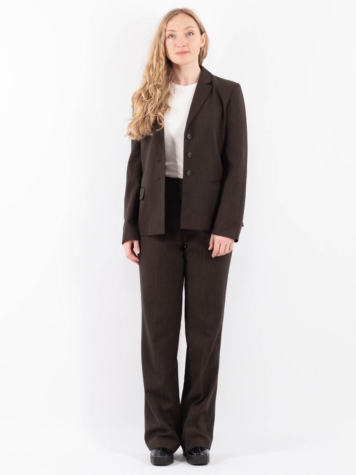 Vintage 90's Women Pantsuit in Brown