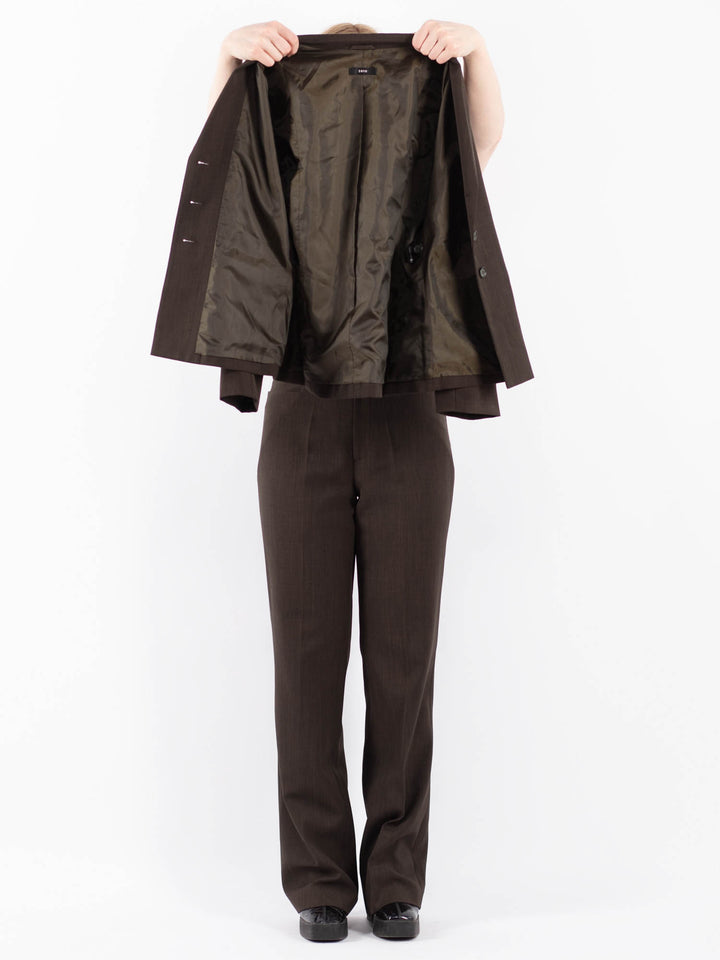 Vintage 90's Women Pantsuit in Brown