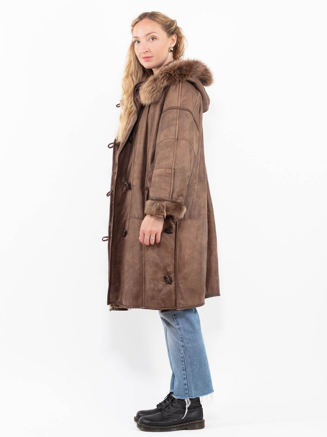 Vintage 90's Women Sheepskin in BrownA0249