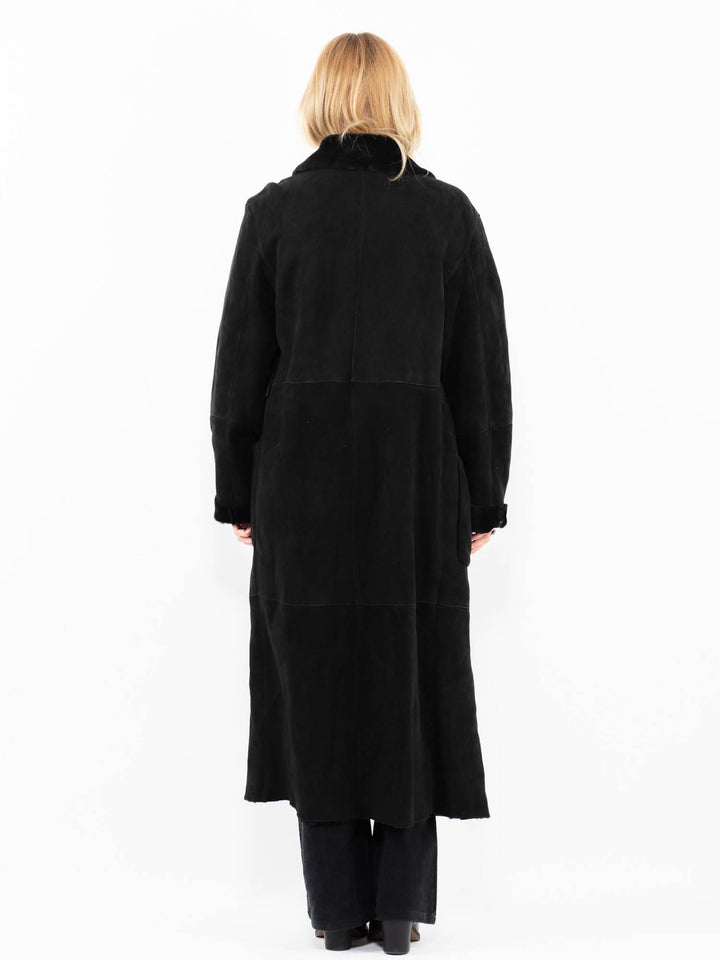 Vintage 00's Women Sheepskin Coat in BlackA0154