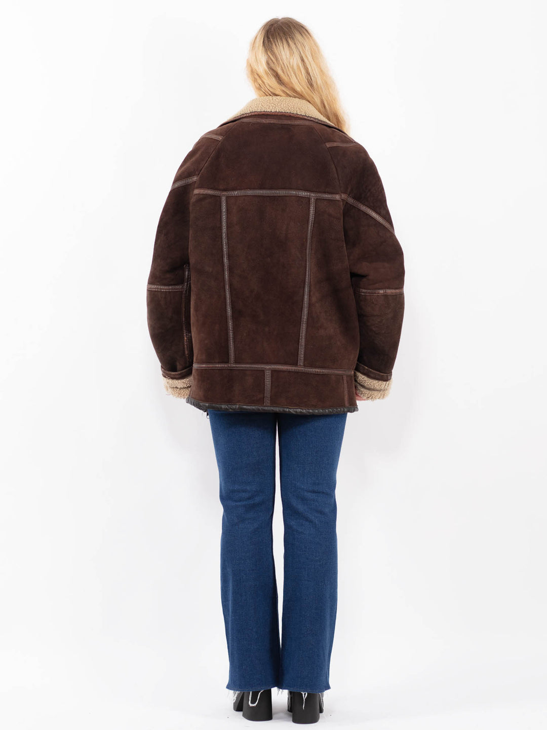 Vintage 90's Women Sheepskin c in BrownA0362