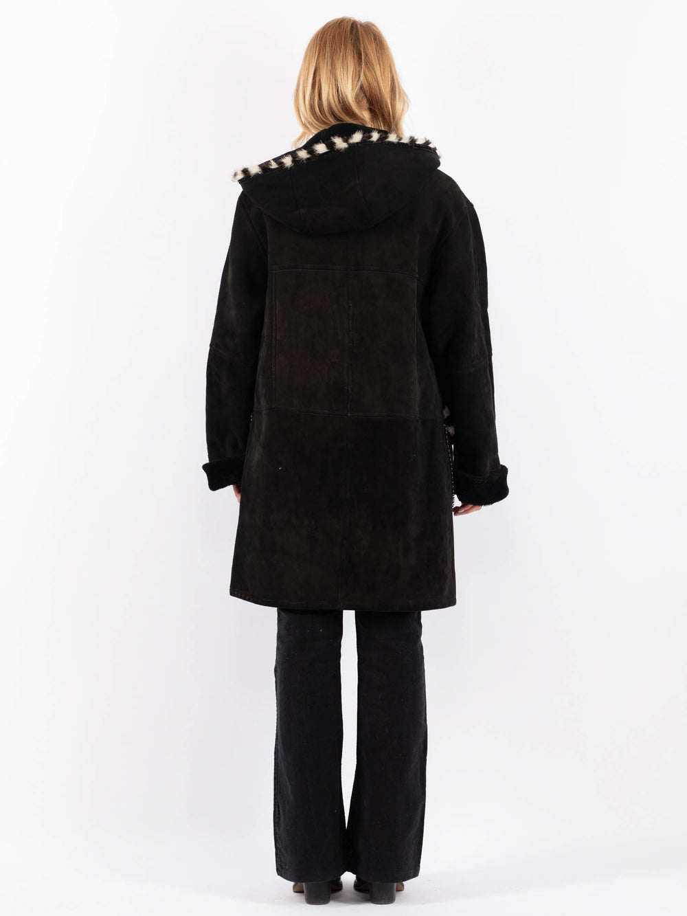 Vintage 00's Women Sheepskin Coat in BlackV9653