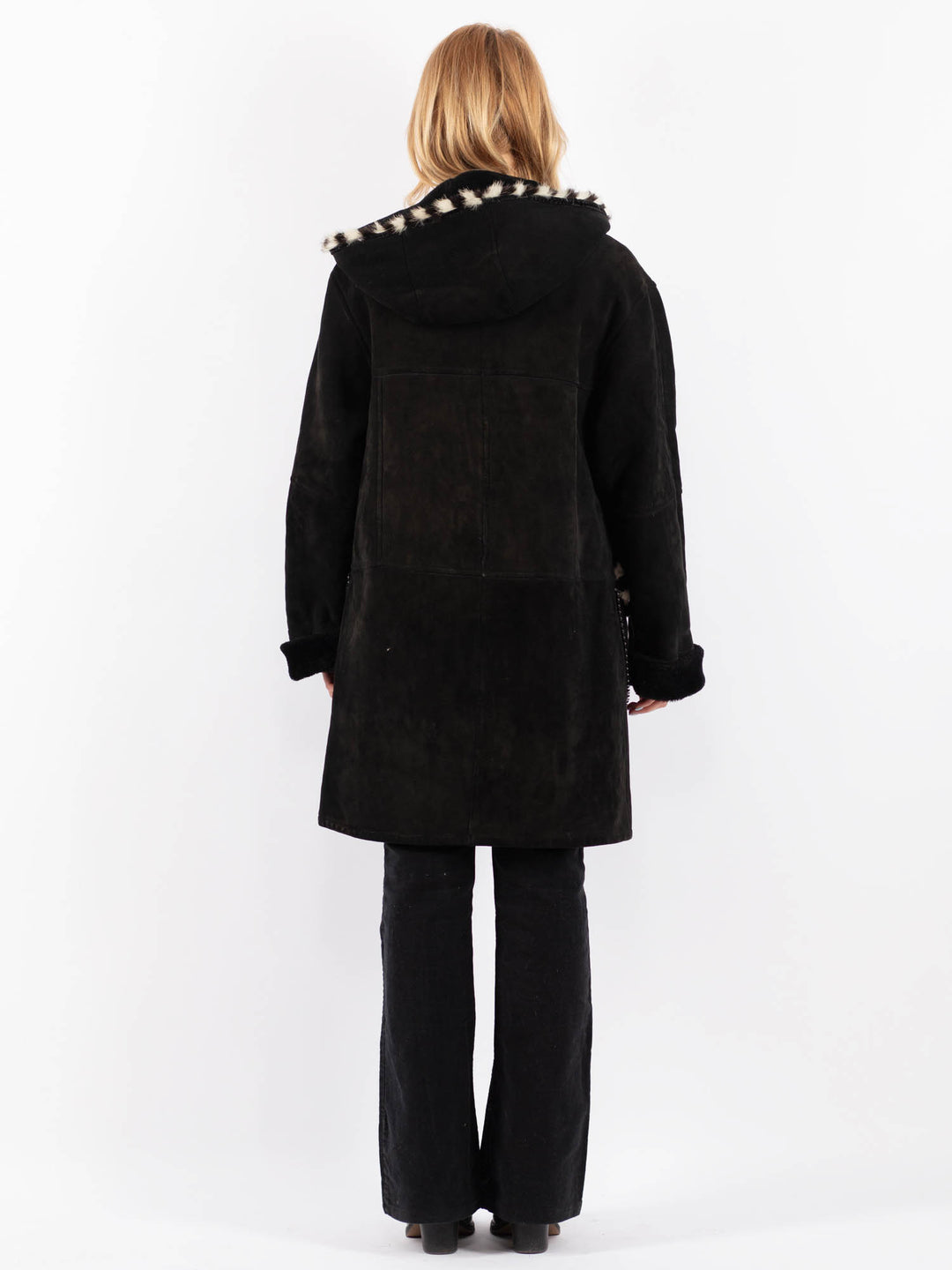 Vintage 00's Women Sheepskin Coat in BlackV9653