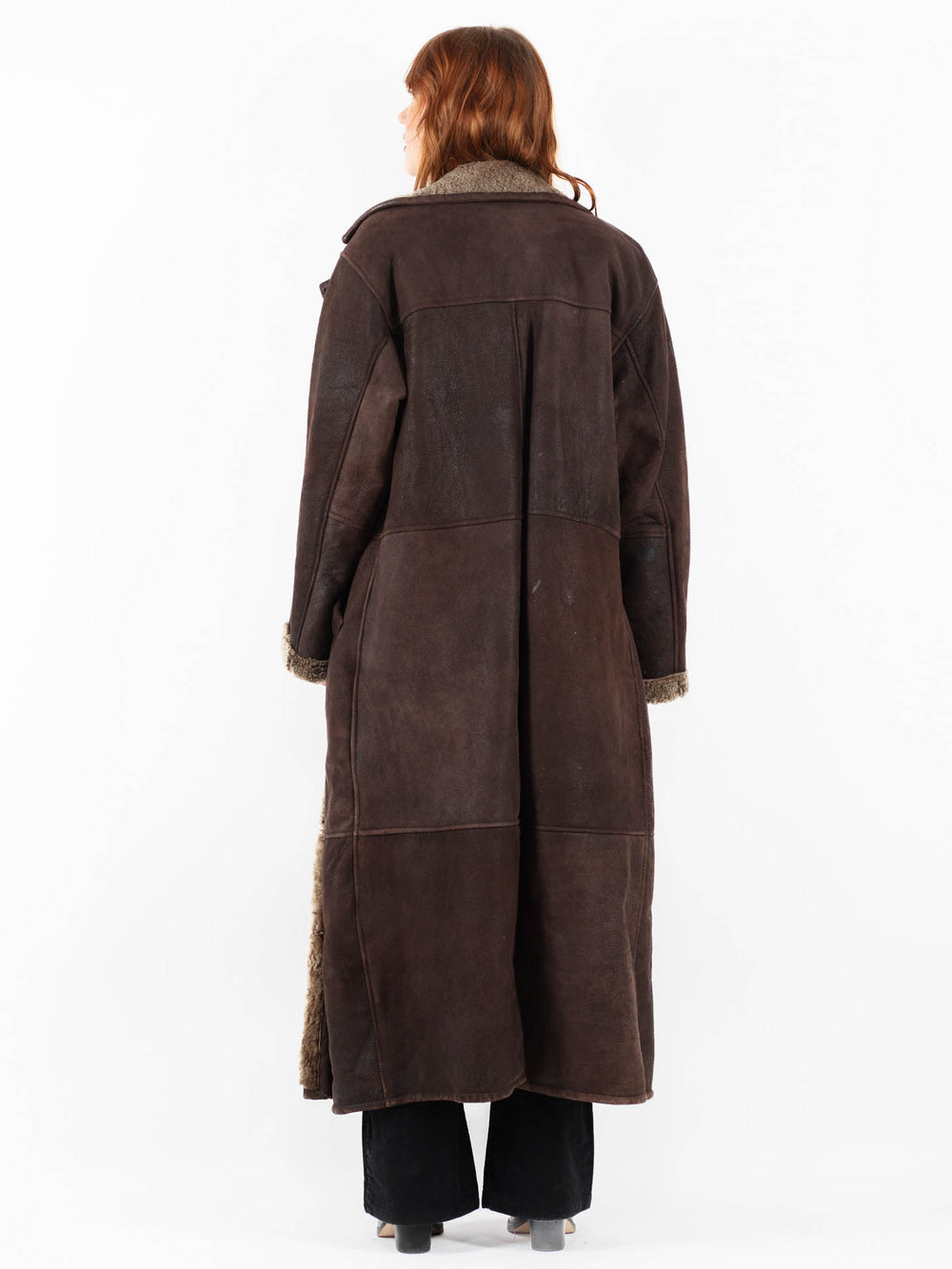 Vintage 90's Women Sheepskin Coat in BrownV9761