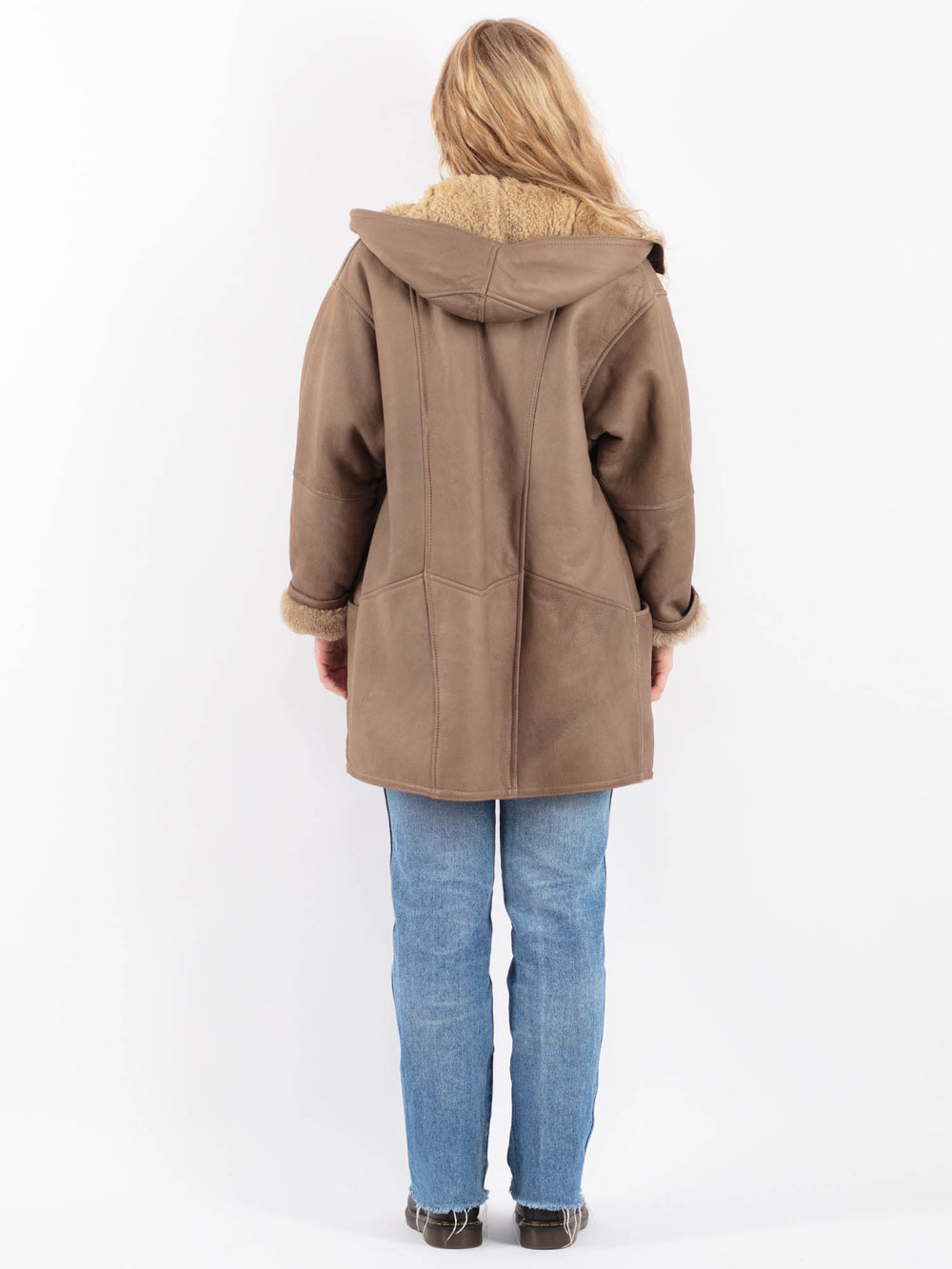 Vintage 90's Women Sheepskin in BeigeV9457