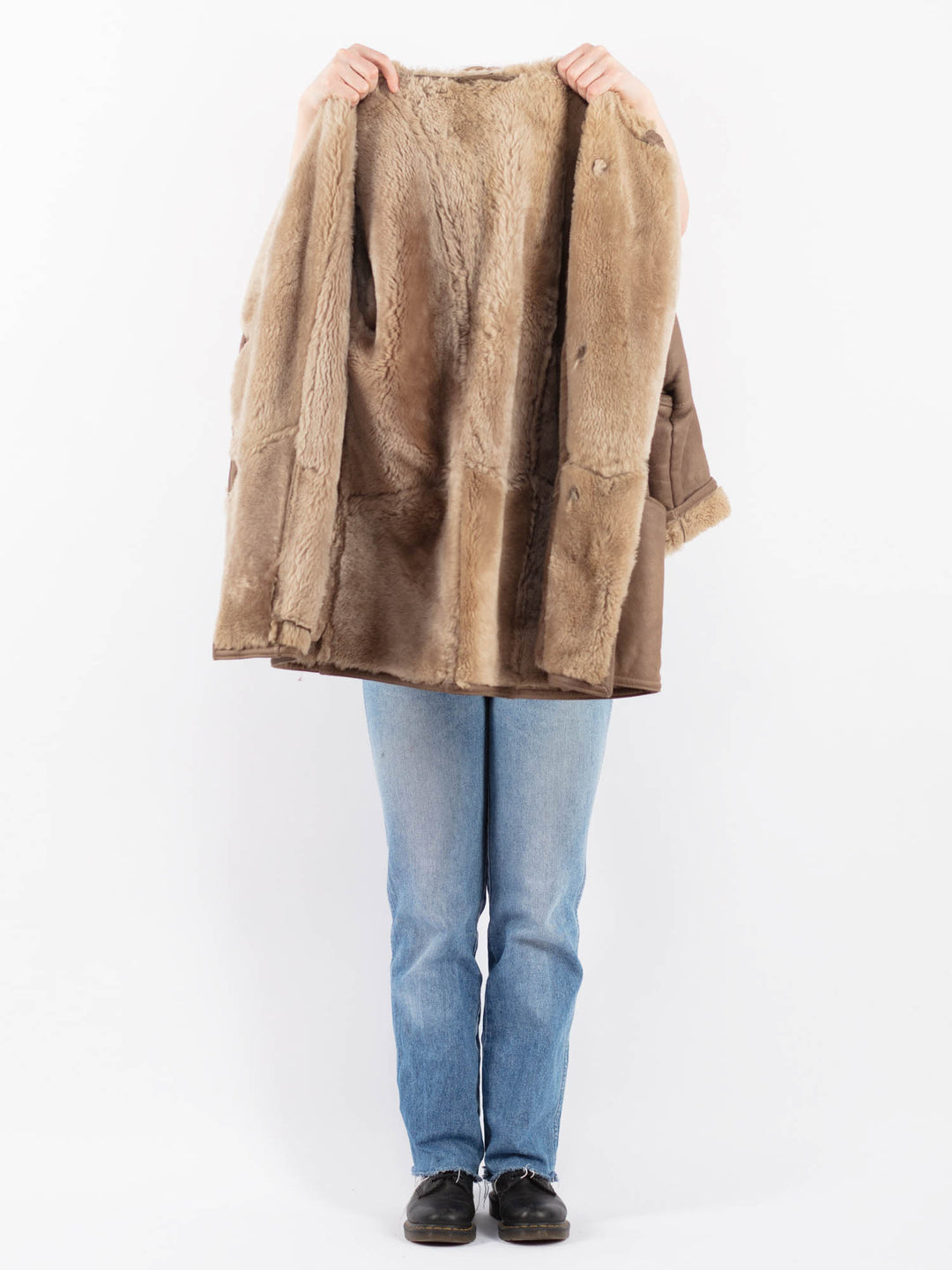Vintage 90's Women Sheepskin in BeigeV9457