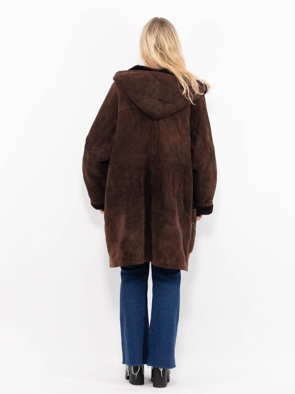 Vintage 90's Women Sheepskin Coat in BrownA0997