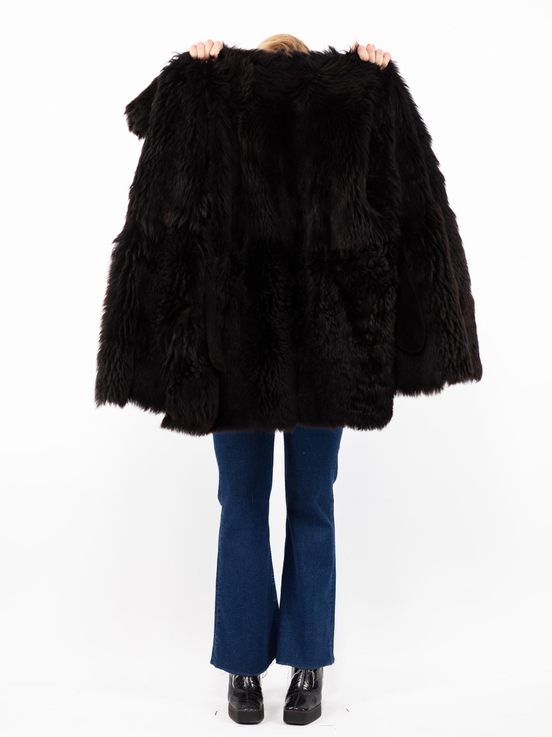 Vintage 90's Penny Lane Sheepskin Coat in Brown