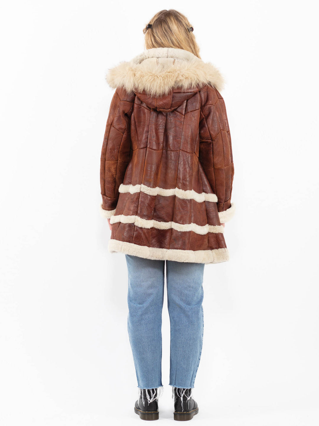 Vintage 90's Women Sheepskin in BrownA0277
