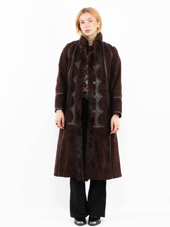 Vintage 90's Women Sheepskin in BrownA0174